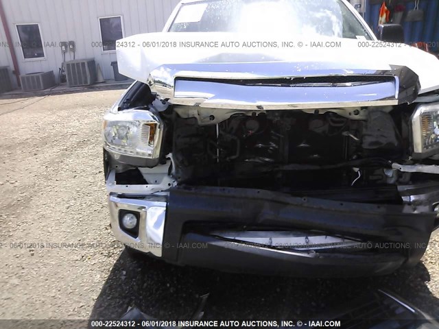 5TFRY5F14EX165559 - 2014 TOYOTA TUNDRA DOUBLE CAB SR/SR5 WHITE photo 6