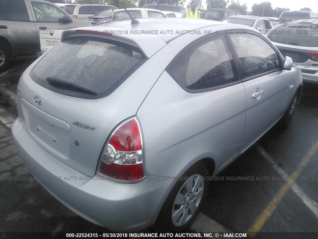 KMHCM3AC5AU182392 - 2010 HYUNDAI Accent BLUE/GS SILVER photo 4