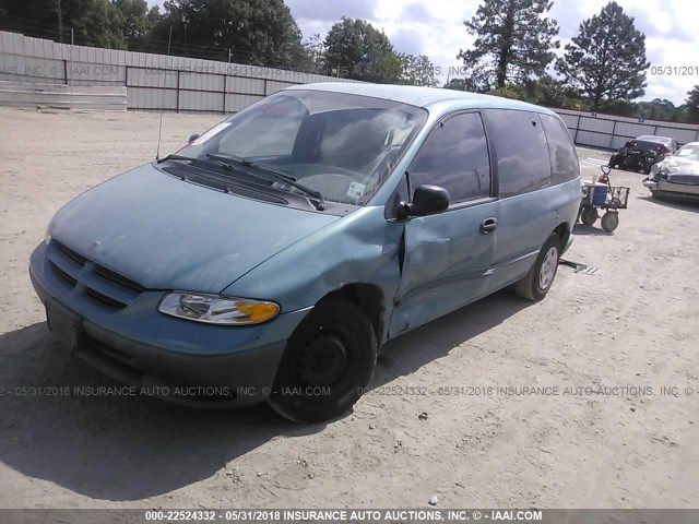 2B4FP25BXXR467743 - 1999 DODGE CARAVAN TEAL photo 2