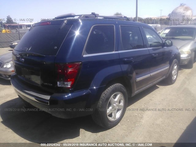 1J4HR58N25C687584 - 2005 JEEP GRAND CHEROKEE LIMITED Dark Blue photo 4