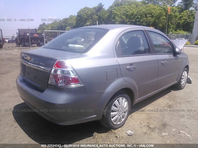 KL1TD5DE1BB130503 - 2011 CHEVROLET AVEO LS/LT 灰色 照片 4