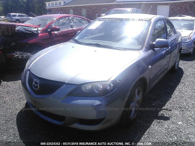 JM1BK12G461511040 - 2006 MAZDA 3 I GRAY photo 2