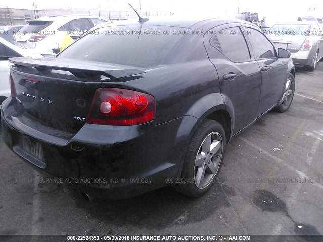 1C3CDZCB3DN618512 - 2013 DODGE AVENGER SXT BLACK photo 4