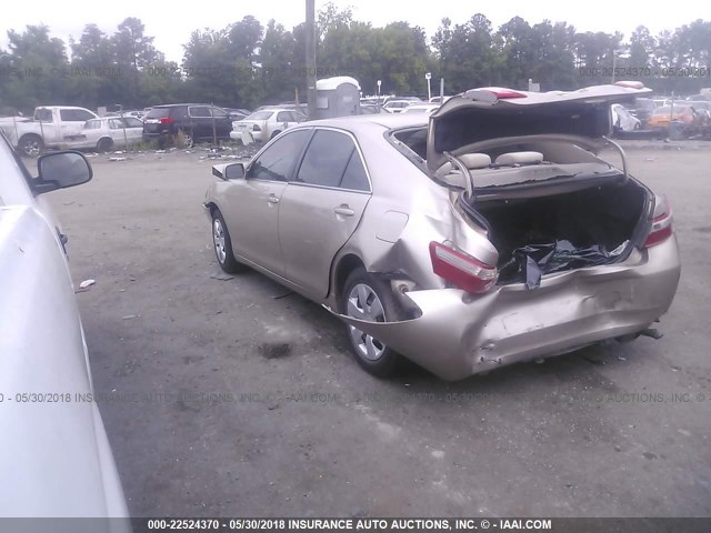 4T4BE46K58R026609 - 2008 TOYOTA CAMRY CE/LE/XLE/SE GOLD photo 3