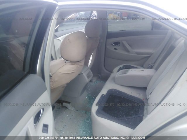 4T4BE46K58R026609 - 2008 TOYOTA CAMRY CE/LE/XLE/SE GOLD photo 8