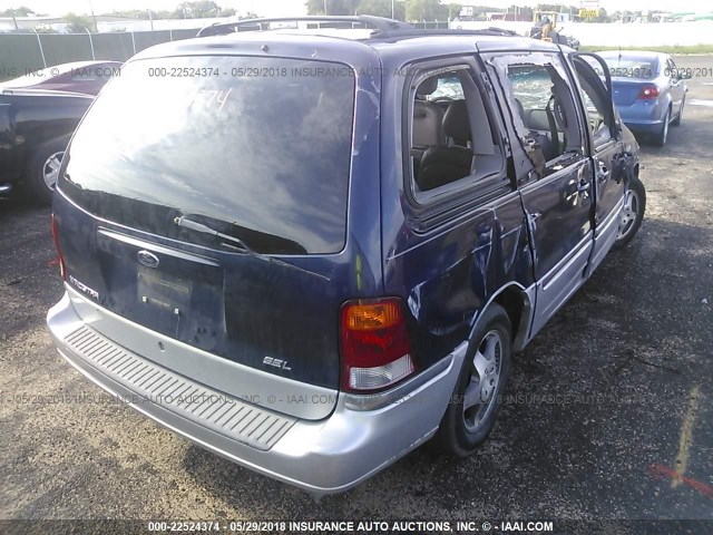 2FMDA5343XBA30611 - 1999 FORD WINDSTAR SEL BLUE photo 4