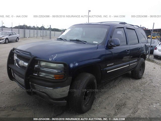 1GNEC13T31R138404 - 2001 CHEVROLET TAHOE C1500 BLUE photo 2