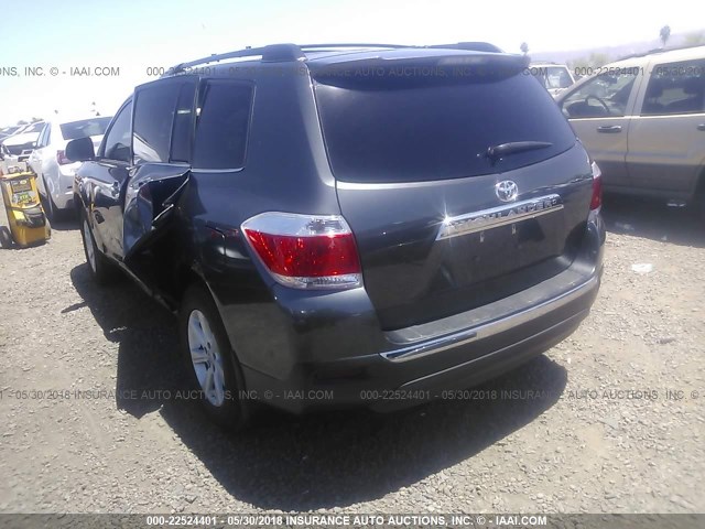 5TDZK3EH4DS107329 - 2013 TOYOTA HIGHLANDER PLUS/SE GRAY photo 3