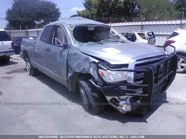5TFRM5F12BX034363 - 2011 TOYOTA TUNDRA DOUBLE CAB SR5 SILVER photo 1