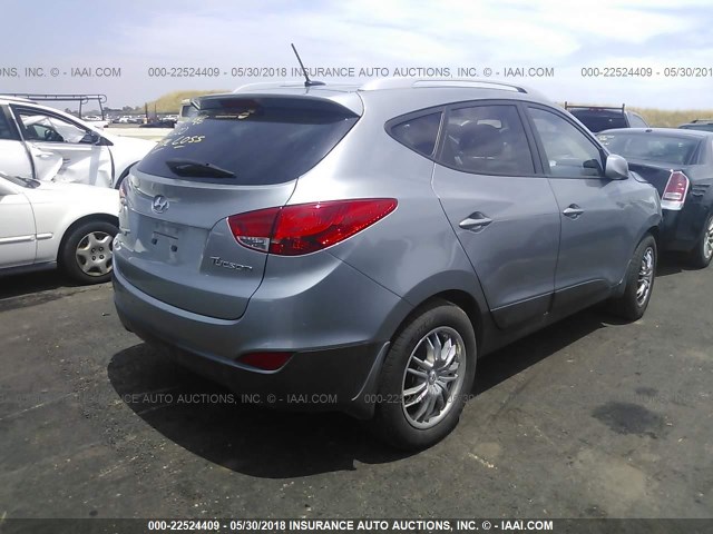 KM8JU3AC0BU126952 - 2011 HYUNDAI TUCSON GLS/LIMITED 银色 照片 4