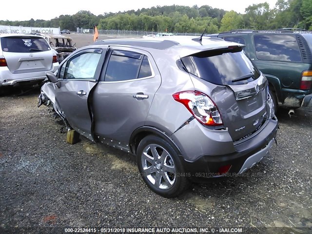 KL4CJBSB4EB535195 - 2014 BUICK ENCORE CONVENIENCE BROWN photo 3