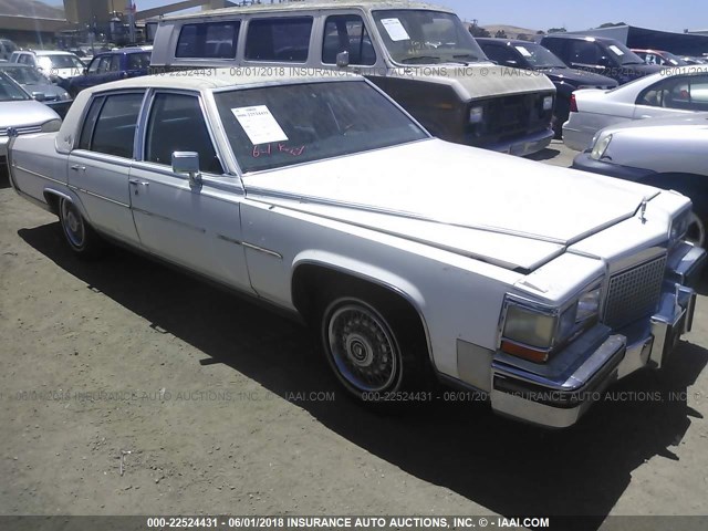 1G6DW51Y1JR750296 - 1988 CADILLAC BROUGHAM WHITE photo 1