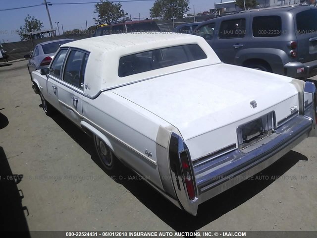 1G6DW51Y1JR750296 - 1988 CADILLAC BROUGHAM WHITE photo 3