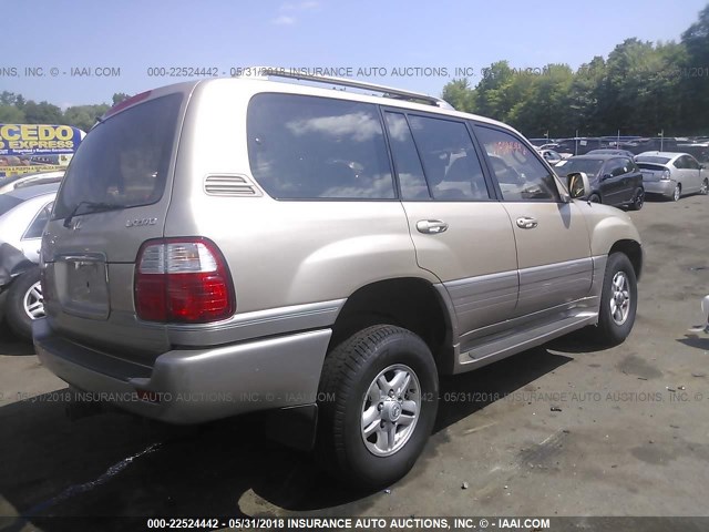 JT6HT00W3Y0120747 - 2000 LEXUS LX 470 BEIGE photo 4