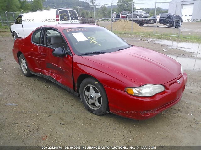 2G1WW12E949185936 - 2004 CHEVROLET MONTE CARLO LS RED photo 1