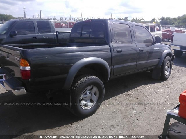 5TEGN92N33Z221111 - 2003 TOYOTA TACOMA DOUBLE CAB PRERUNNER BLACK photo 4