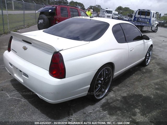 2G1WK161969301397 - 2006 CHEVROLET MONTE CARLO LT WHITE photo 4