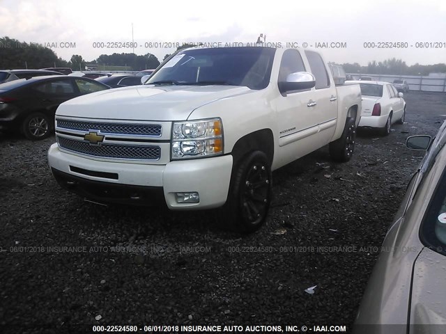 3GCPKTE79DG125824 - 2013 CHEVROLET SILVERADO K1500 LTZ WHITE photo 2