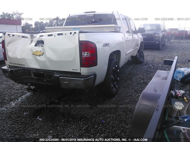 3GCPKTE79DG125824 - 2013 CHEVROLET SILVERADO K1500 LTZ WHITE photo 4