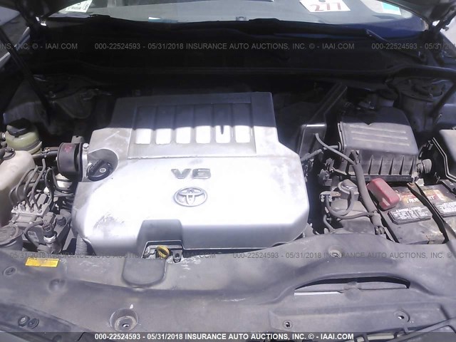 4T1BK46K58U573320 - 2008 TOYOTA CAMRY LE/XLE/SE SILVER photo 10