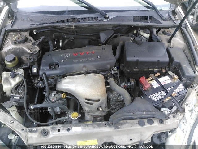4T1BE30K85U994986 - 2005 TOYOTA CAMRY LE/XLE/SE ოქროსფერი ფოტო 10