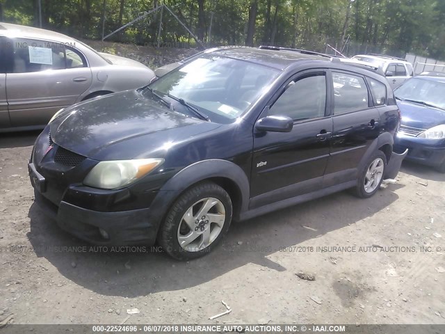 5Y2SM62854Z440106 - 2004 PONTIAC VIBE BLACK photo 2