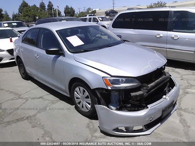 3VW2K7AJ5CM312381 - 2012 VOLKSWAGEN JETTA S SILVER photo 1