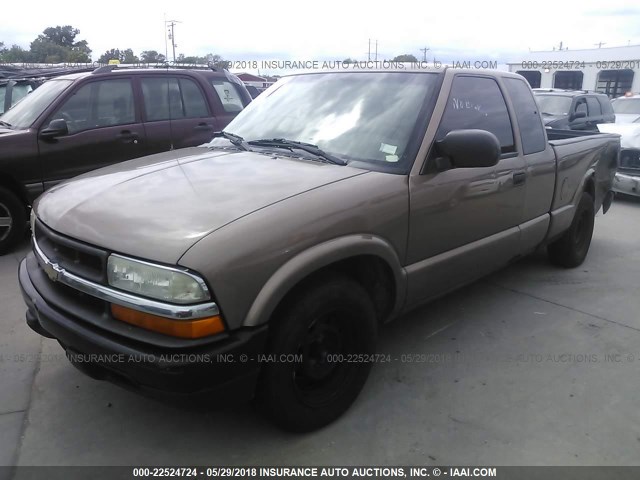 1GCCS19X938191291 - 2003 CHEVROLET S TRUCK S10 BROWN photo 2