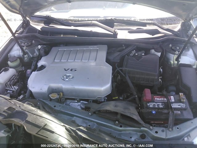 4T1BK3EKXBU624412 - 2011 TOYOTA CAMRY SE/LE/XLE 绿色 照片 10