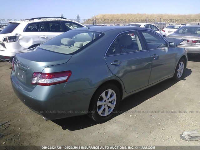 4T1BK3EKXBU624412 - 2011 TOYOTA CAMRY SE/LE/XLE 绿色 照片 4