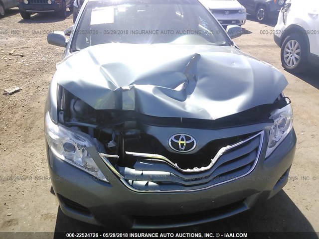 4T1BK3EKXBU624412 - 2011 TOYOTA CAMRY SE/LE/XLE 绿色 照片 6