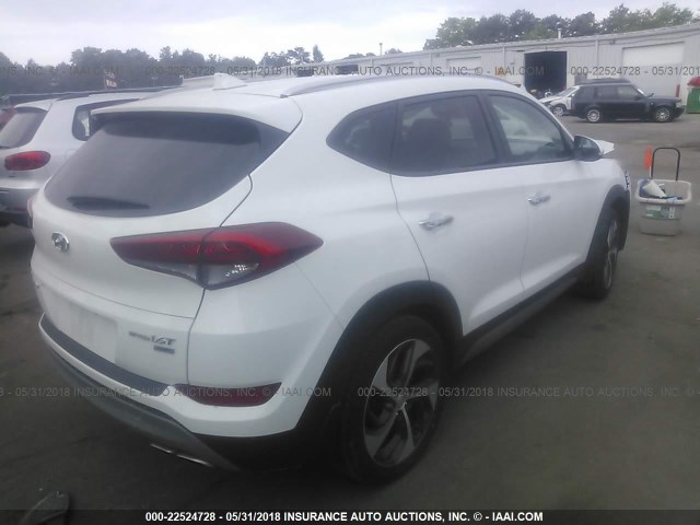 KM8J3CA22HU303617 - 2017 HYUNDAI TUCSON LIMITED/SPORT AND ECO/SE WHITE photo 4