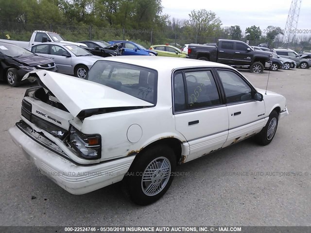 1G2NG54U5MC665075 - 1991 PONTIAC GRAND AM WHITE photo 4