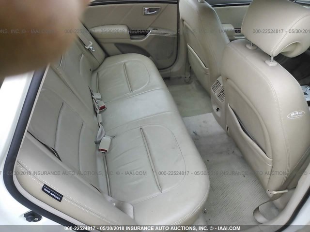 KMHFC46F07A144975 - 2007 HYUNDAI AZERA SE/LIMITED WHITE photo 8