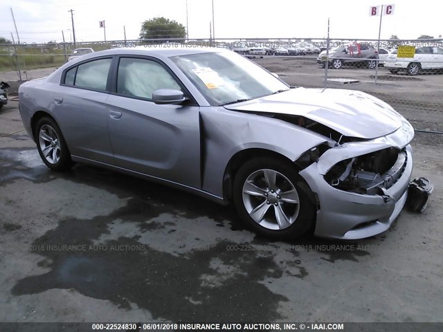 2C3CDXHG7GH276326 - 2016 DODGE CHARGER SXT SILVER photo 1