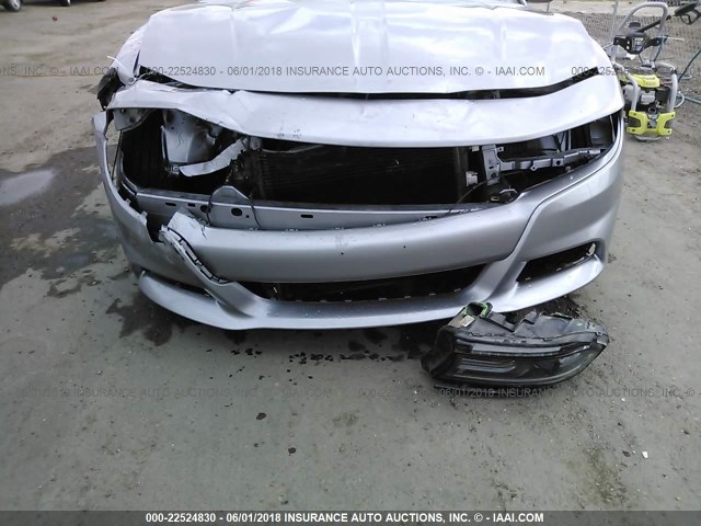 2C3CDXHG7GH276326 - 2016 DODGE CHARGER SXT SILVER photo 6