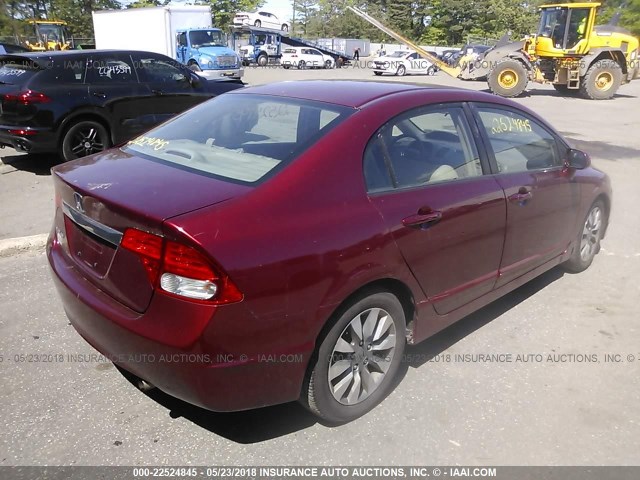 2HGFA1F94AH548763 - 2010 HONDA CIVIC EXL წითელი ფოტო 4