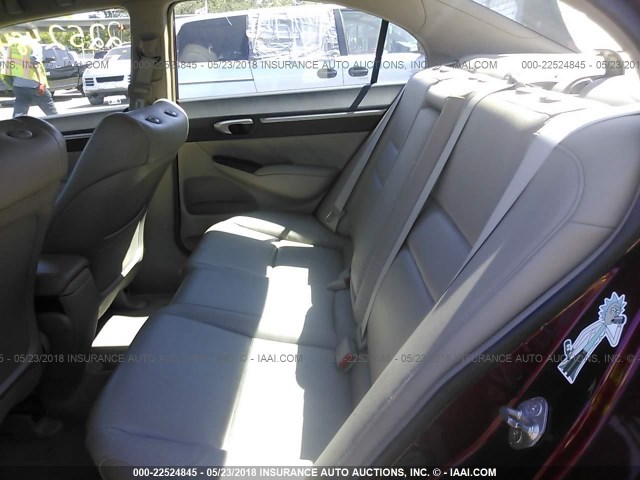 2HGFA1F94AH548763 - 2010 HONDA CIVIC EXL წითელი ფოტო 8