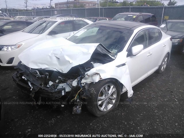 5XXGN4A7XEG276551 - 2014 KIA OPTIMA EX WHITE photo 2