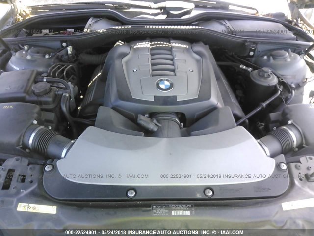 WBAHL83576DT07020 - 2006 BMW 750 I GRAY photo 10