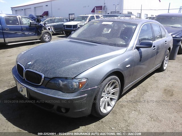 WBAHL83576DT07020 - 2006 BMW 750 I GRAY photo 2