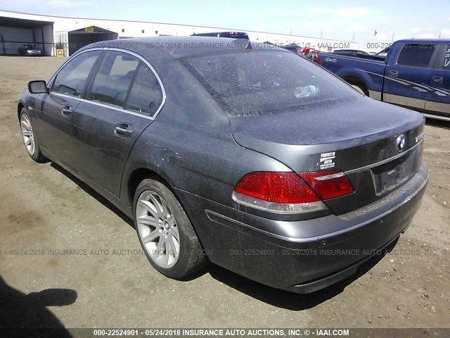 WBAHL83576DT07020 - 2006 BMW 750 I GRAY photo 3