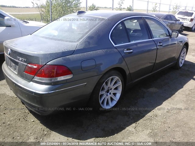 WBAHL83576DT07020 - 2006 BMW 750 I GRAY photo 4