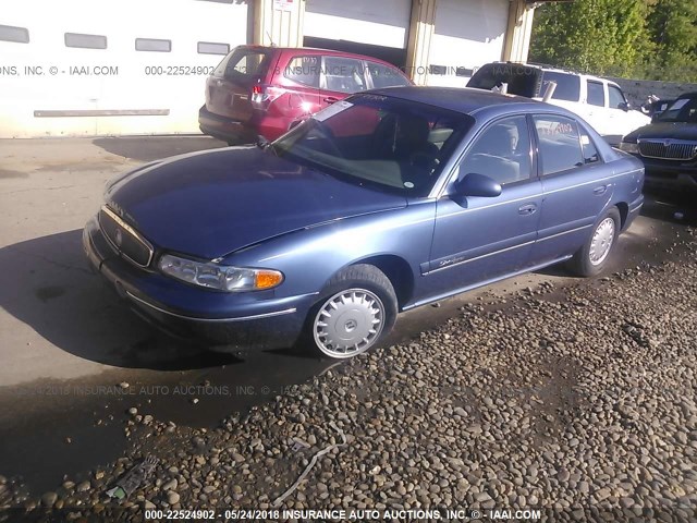 2G4WS52MXX1565142 - 1999 BUICK CENTURY CUSTOM BLUE photo 2