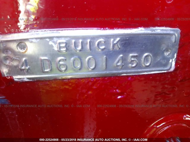 4D6001450 - 1957 BUICK 4 DOOR SEDAN  RED photo 9