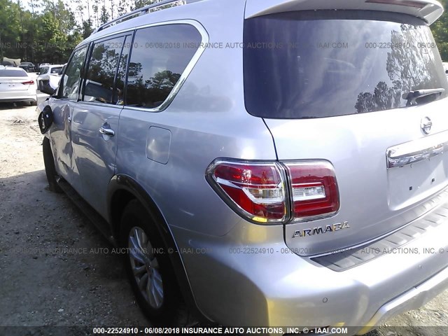 JN8AY2ND6H9007633 - 2017 NISSAN ARMADA SV/SL/PLATINUM SILVER photo 3