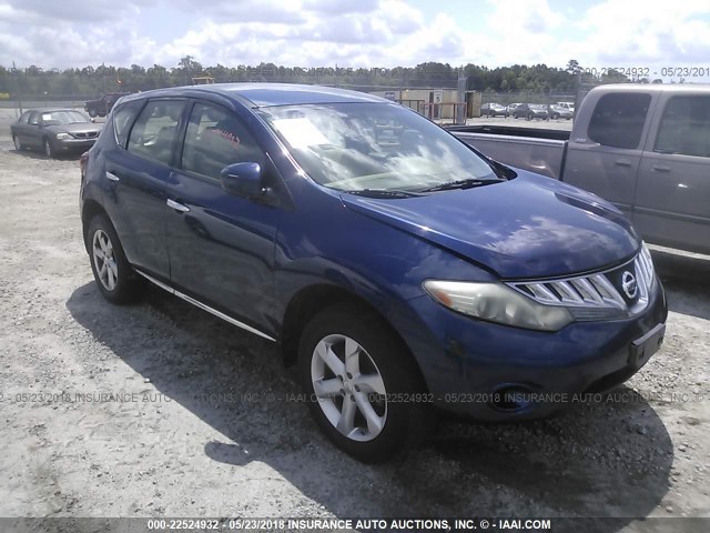 JN8AZ18W29W205701 - 2009 NISSAN MURANO S/SL/LE BLUE photo 1