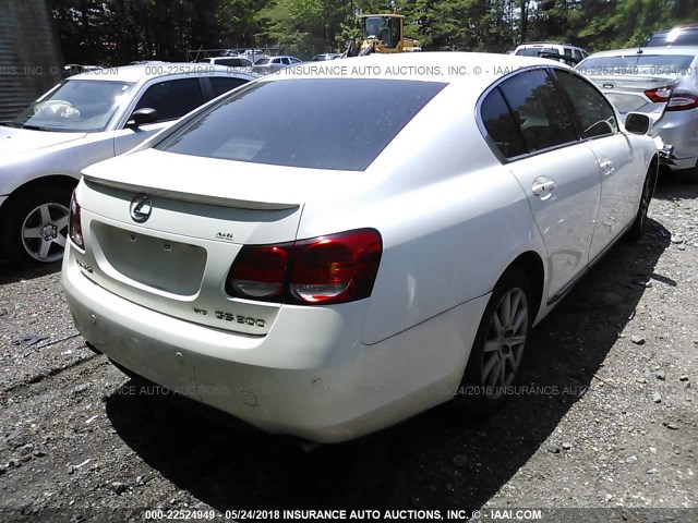 JTHCH96S660017380 - 2006 LEXUS GS GENERATION 200 300 WHITE photo 4