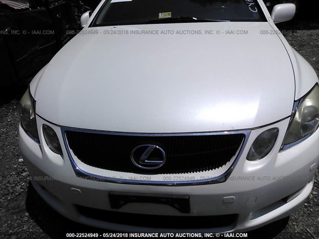 JTHCH96S660017380 - 2006 LEXUS GS GENERATION 200 300 WHITE photo 6