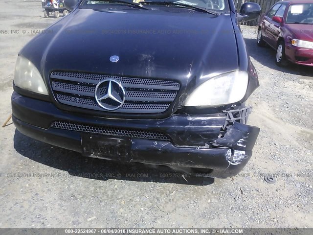 4JGAB54E81A257464 - 2001 MERCEDES-BENZ ML 320 BLACK photo 6